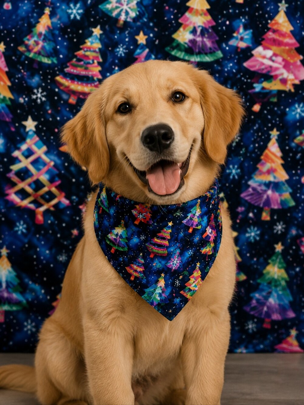Glimmers Christmas Print Bamboo Pet Bandana NWT Sold Out Print